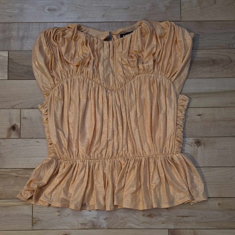 Express Women's Size Medium Shimmering Peach Blouse